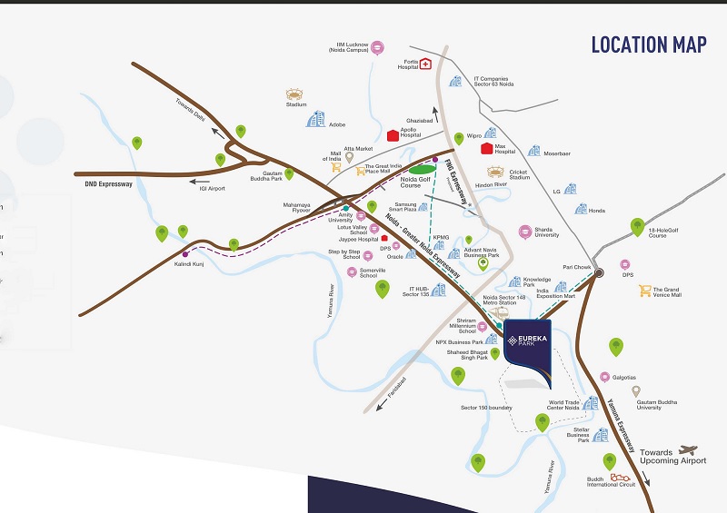 Tata Eureka Park Phase 2 location map